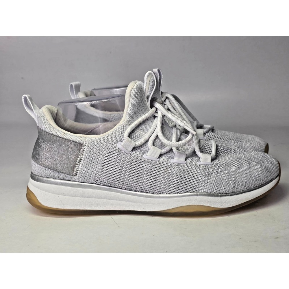 ALDO MX Women's Sneakers Size 9 Gray White Silver Slip On Running Shoes